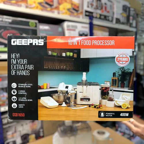 GEEPAS 400W 10 in 1 Food Professor-1650