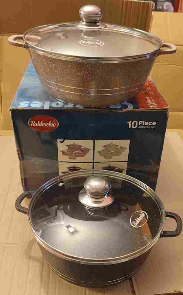 CASSEROLES 10 Piece Granite Cookware Set