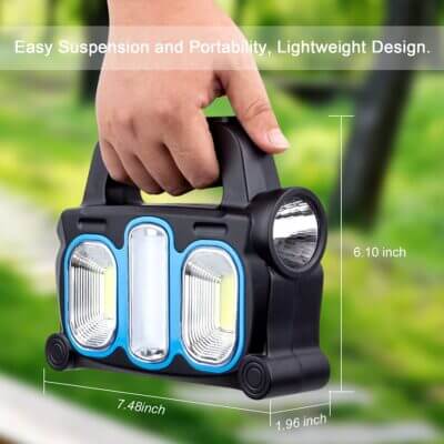 3 IN 1 SOLAR & ELECTRIC HURYBOLT CHARGEABLE WORK LIGHT