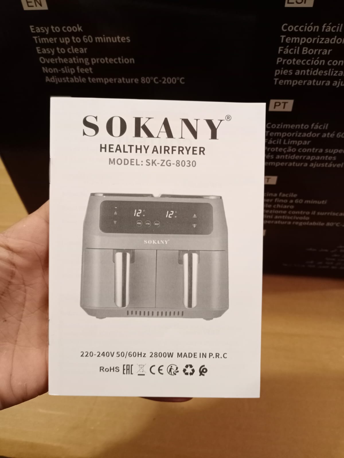 SOKANY DOUBLE AIRFRYER 8L