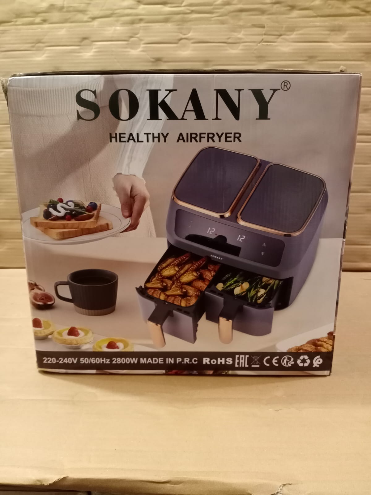 SOKANY DOUBLE AIRFRYER 8L