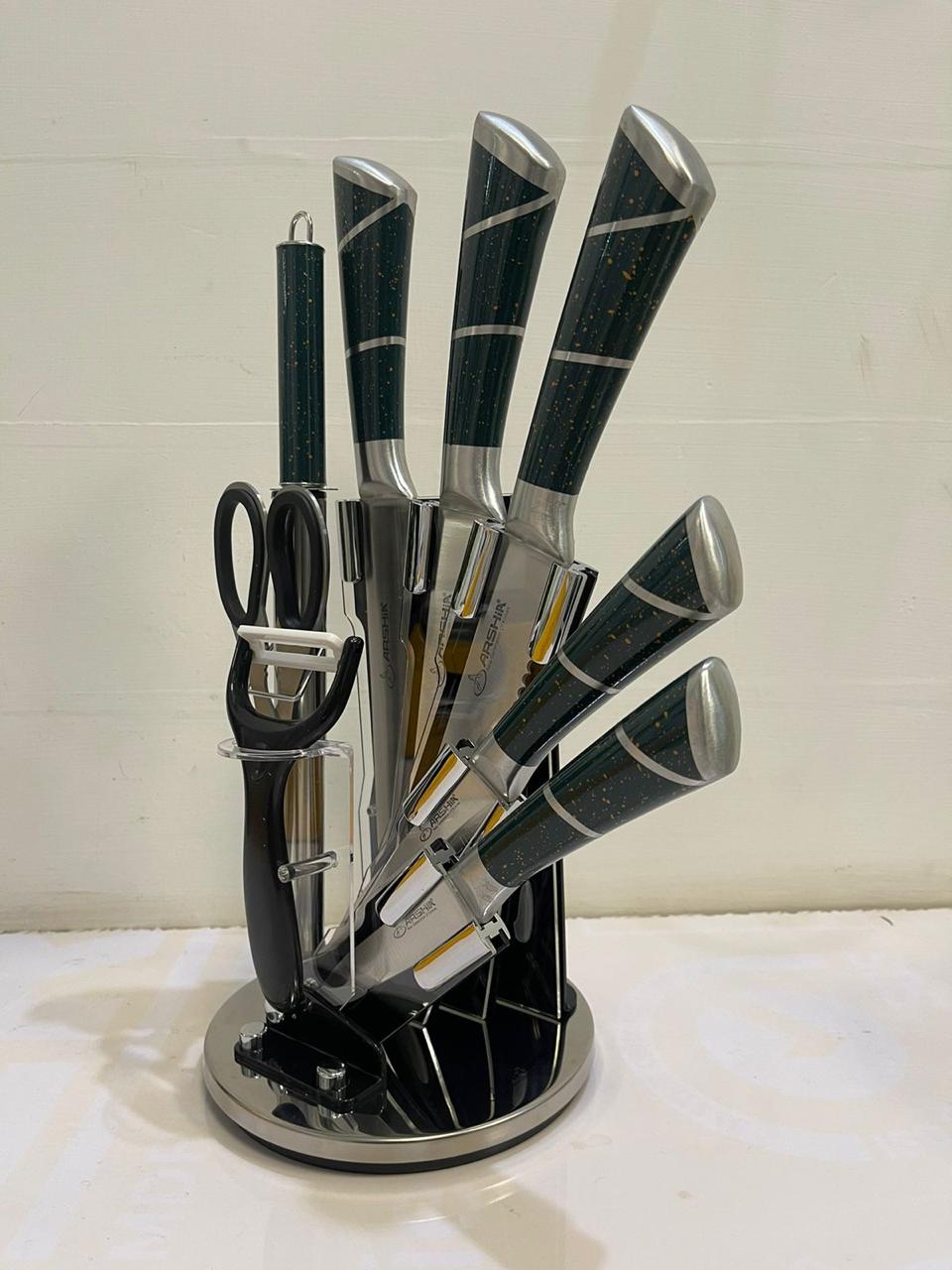 ARSHIA KNIVES WITH STAND 8 PIECES