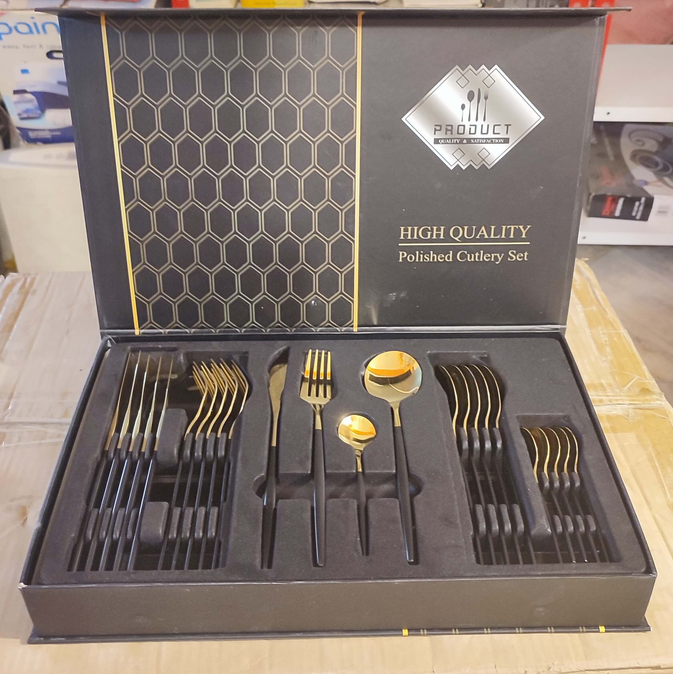 Heavy 24 PIECES STAINLESS STEEL CUTLERY SET 7800