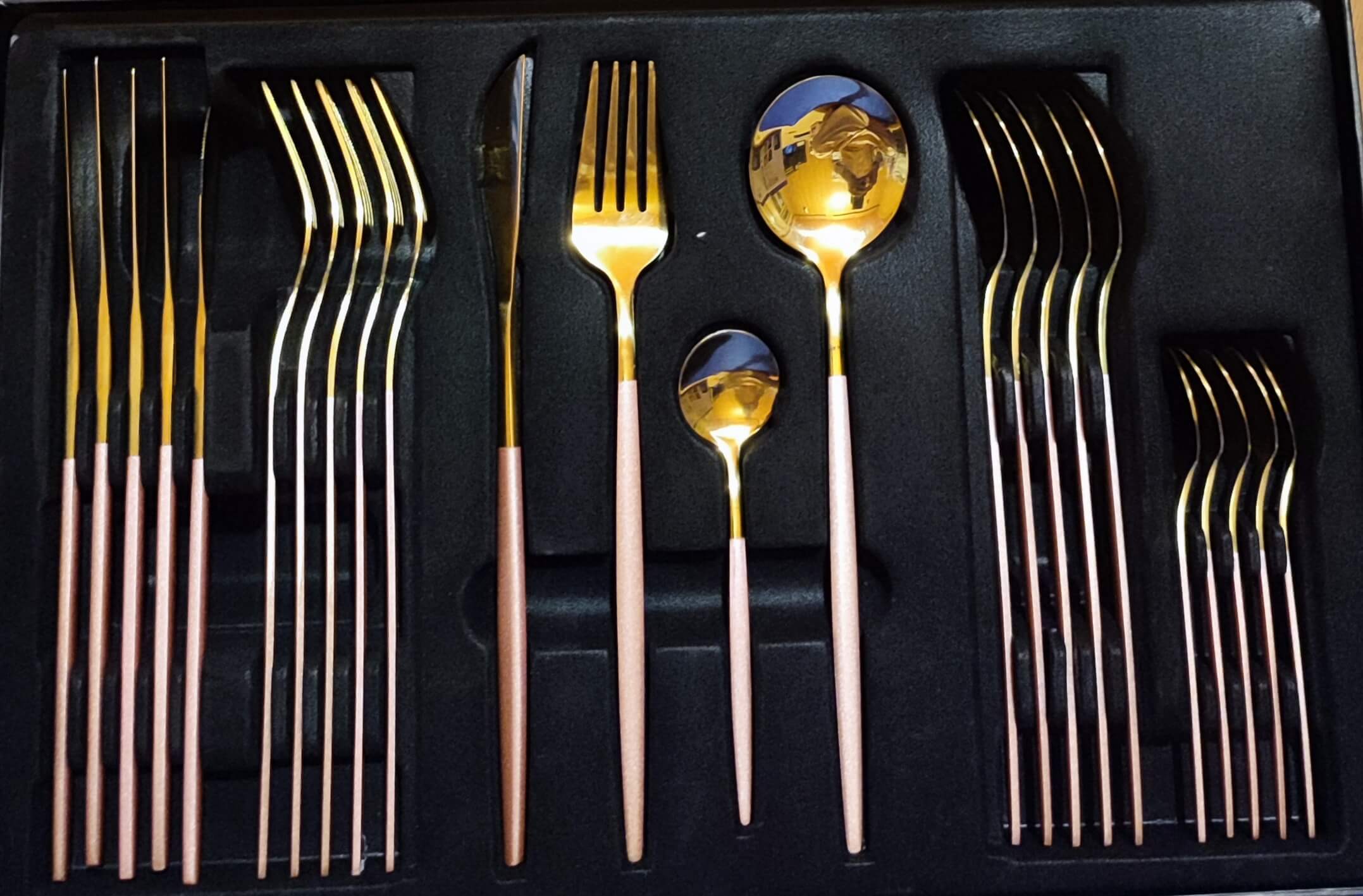 Heavy 24 PIECES STAINLESS STEEL CUTLERY SET 7800