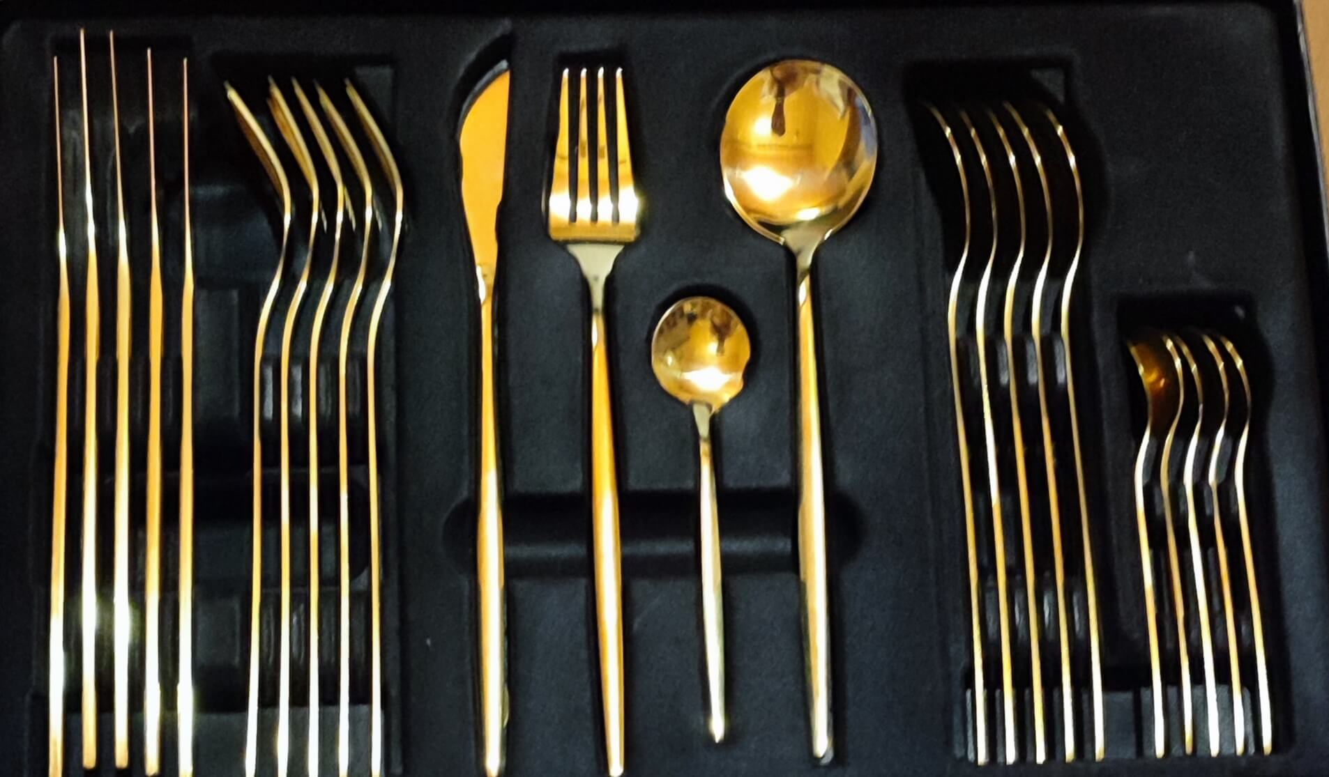 Heavy 24 PIECES STAINLESS STEEL CUTLERY SET 7800