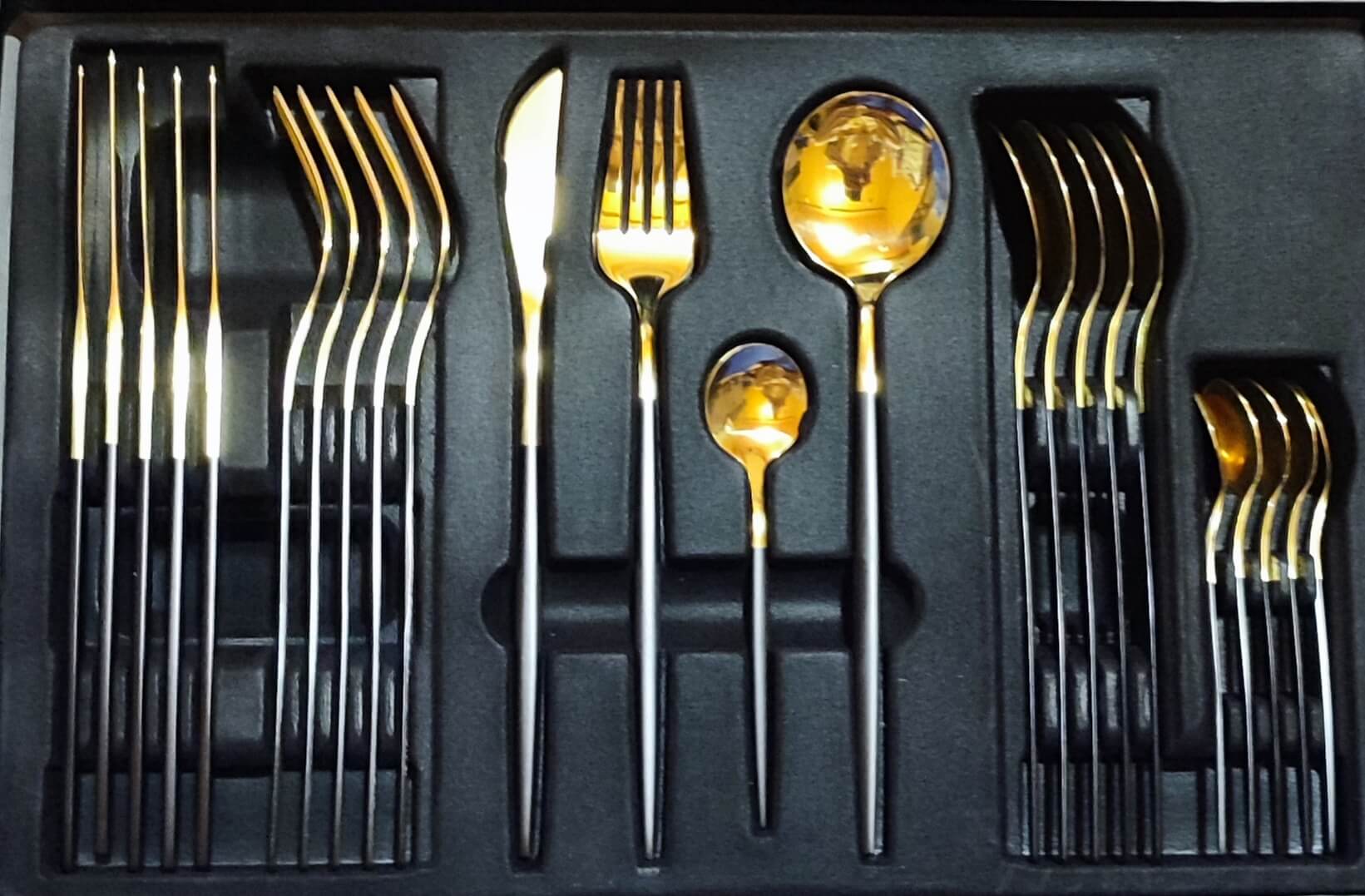 Heavy 24 PIECES STAINLESS STEEL CUTLERY SET 7800