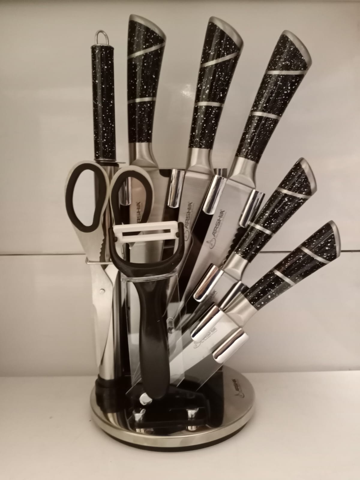 ARSHIA KNIVES WITH STAND 8 PIECES