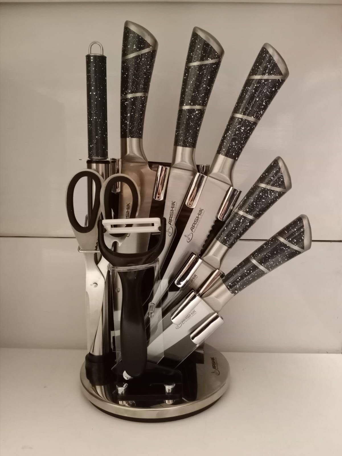 ARSHIA KNIVES WITH STAND 8 PIECES